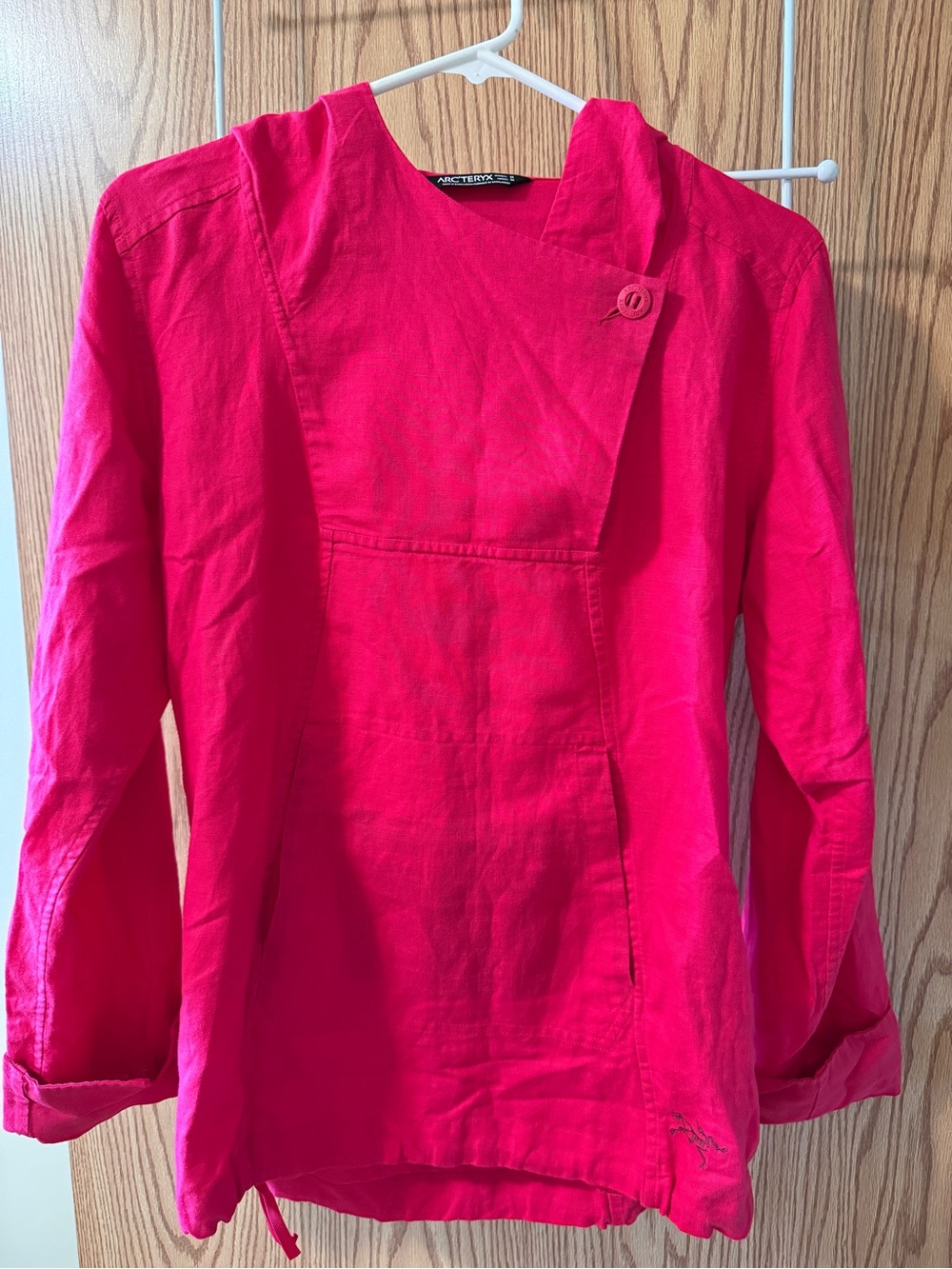 Arc’teryx C’esta Hoody Red Pink Linen Blend Pullover Women’s M